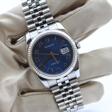 Załaduj obraz do przeglądarki galerii, Rolex Datejust ref. 116234 Blue Roman Millennary Dial - Jubilee - Full Set