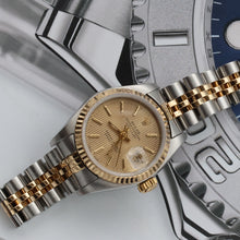 Load image into Gallery viewer, Rolex Datejust Lady ref. 69173 Steel/Gold - Champagne Tapestry Dial - Jubilee Bracelet