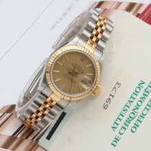 Indlæs billede til gallerivisning Rolex Datejust Lady ref. 69173 Steel/Gold- Jubilee Bracelet - Champagne Linen Dial - Full Set