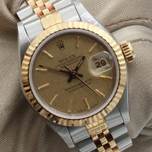 Indlæs billede til gallerivisning Rolex Datejust Lady ref. 69173 Steel/Gold- Jubilee Bracelet - Champagne Linen Dial - Full Set