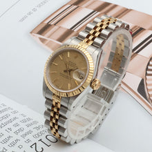 Indlæs billede til gallerivisning Rolex Datejust Lady ref. 69173 Steel/Gold- Jubilee Bracelet - Champagne Linen Dial - Full Set