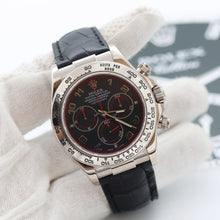 Załaduj obraz do przeglądarki galerii, Rolex Daytona ref. 116519 Black Racing Dial - White Gold 18K - Leather Strap - Full Set