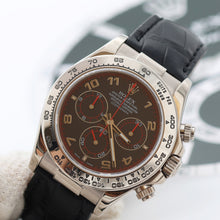 Załaduj obraz do przeglądarki galerii, Rolex Daytona ref. 116519 Black Racing Dial - White Gold 18K - Leather Strap - Full Set