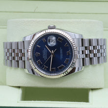 Load image into Gallery viewer, Rolex Datejust ref. 116234 Blue Soleil Roman Dial - Jubilee Bracelet