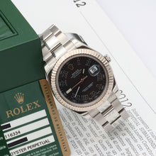 Lataa kuva Galleria-katseluun, Rolex Datejust II ref. 116334 Black Roman Dial Oyster Bracelet - Full Set