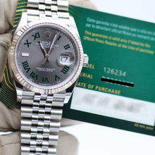 Carica l'immagine nel visualizzatore di Gallery, Rolex Datejust ref. 126234 Wimbledon Dial Jubilee bracelet - Full Set