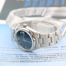 Załaduj obraz do przeglądarki galerii, Rolex Precision Date ref. 6694 Blue Dial (Golden Indexes) Oyster bracelet