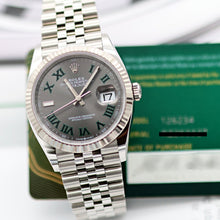 Carica l'immagine nel visualizzatore di Gallery, Rolex Datejust ref. 126234 Wimbledon Dial Jubilee bracelet - Full Set