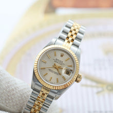 Załaduj obraz do przeglądarki galerii, Rolex Datejust Lady ref. 69173 Steel/Gold - Jubilee Bracelet - Silver Dial with Golden Indexes