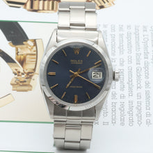 Indlæs billede til gallerivisning Rolex Precision Date ref. 6694 Blue Dial (Golden Indexes) - Oyster Rivet bracelet