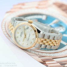 Załaduj obraz do przeglądarki galerii, Rolex Lady-Datejust 31mm ref. 178273 Silver Diamonds Dial Jubilee bracelet - Full Set