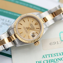 Load image into Gallery viewer, ON SALE: Rolex Datejust Lady ref. 69173 Steel/Gold - Oyster Bracelet - Tapestry Dial - Full Set