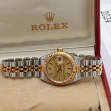 Kép betöltése a galériamegjelenítőbe: Rolex Datejust Lady ref. 69173 Steel/Gold - Champagne Dial V3 - Jubilee - Full Set