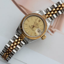 Kép betöltése a galériamegjelenítőbe: Rolex Datejust Lady ref. 69173 Steel/Gold - Champagne Dial V3 - Jubilee - Full Set