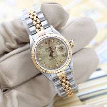 Load image into Gallery viewer, Rolex Datejust Lady ref. 69173 - Champagne Diamonds Dial - Jubilee - Full Set