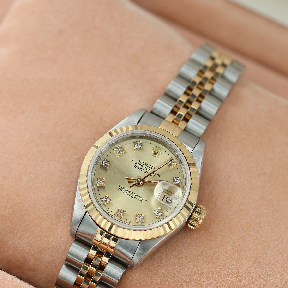 【美品】 ROLEX DATEJUST 69173 3コマ Buy Online Watch Rolex Datejust 69173 Champagne Diamonds Dial