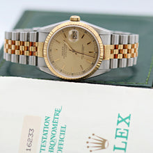 Load image into Gallery viewer, Rolex Datejust 36 ref. 16233 Champagne Circle dial - Jubilee Bracelet - Full Set