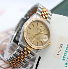 Load image into Gallery viewer, Rolex Datejust 36 ref. 16233 Champagne Circle dial - Jubilee Bracelet - Full Set