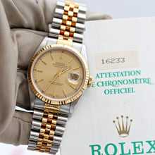 Load image into Gallery viewer, Rolex Datejust 36 ref. 16233 Champagne Circle dial - Jubilee Bracelet - Full Set
