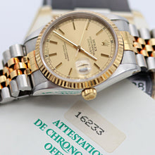 Load image into Gallery viewer, Rolex Datejust 36 ref. 16233 Champagne Circle dial - Jubilee Bracelet - Full Set