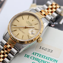 Load image into Gallery viewer, Rolex Datejust 36 ref. 16233 Champagne Circle dial - Jubilee Bracelet - Full Set