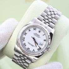 Load image into Gallery viewer, Rolex Datejust ref. 116234 White Roman Dial - Jubilee - Full Set