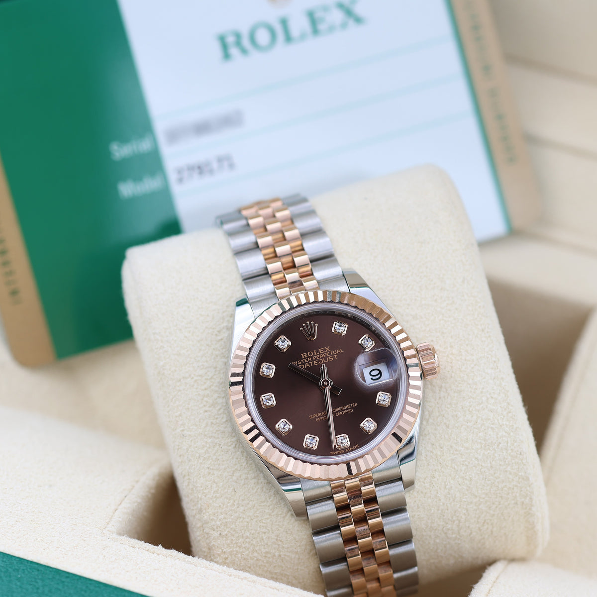 Rolex Lady Datejust ref. 279171 Chocolate Diamonds Dial - Jubilee