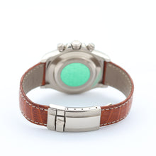 Załaduj obraz do przeglądarki galerii, Rolex Daytona ref. 116519 White Arabic Dial - White Gold 18K - Leather Strap