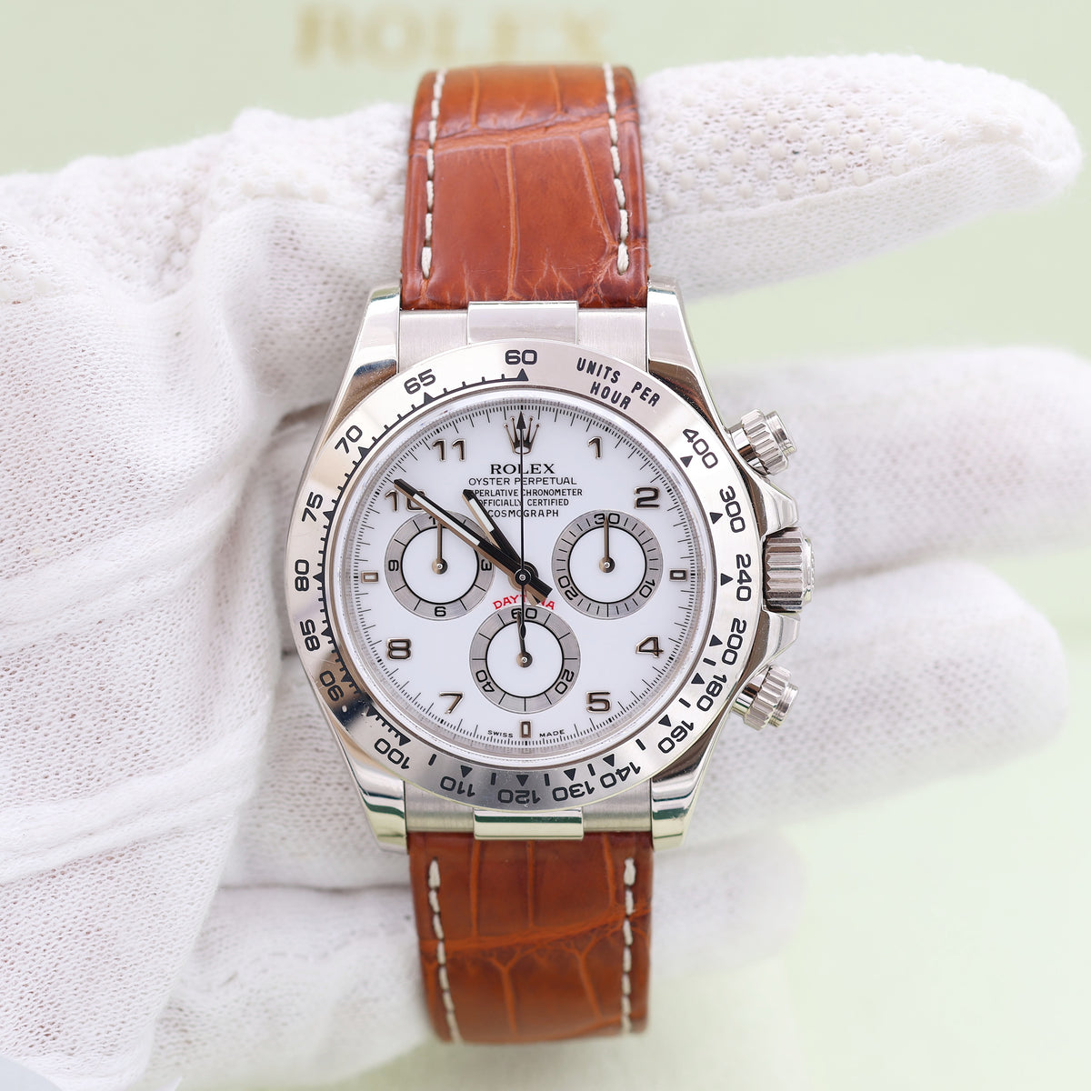 〇純正 ROLEX DAYTONA 116519 レザーベルト YZ5498 4O0A2384_df765a98
