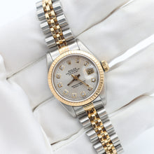Załaduj obraz do przeglądarki galerii, Rolex Datejust Lady ref. 69173 Steel/Gold - Silver Diamonds Dial - Jubilee Bracelet