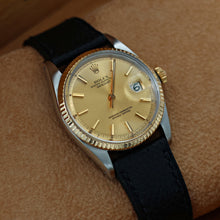 Load image into Gallery viewer, Rolex Datejust ref. 1601 - Steel/Yellow Gold - Champagne Dial - Leather strap