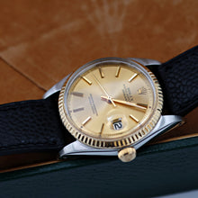 Load image into Gallery viewer, Rolex Datejust ref. 1601 - Steel/Yellow Gold - Champagne Dial - Leather strap