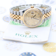 Load image into Gallery viewer, Rolex Datejust ref. 116233 Computer Champagne Diamonds Dial - Full Set