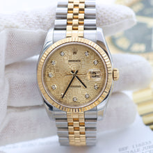 Load image into Gallery viewer, Rolex Datejust ref. 116233 Computer Champagne Diamonds Dial - Full Set