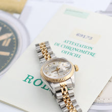 Załaduj obraz do przeglądarki galerii, Rolex Datejust Lady ref. 69173 Steel/Gold - Silver Diamonds Dial - Jubilee Bracelet