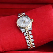 Załaduj obraz do przeglądarki galerii, Rolex Datejust Lady ref. 69173 Steel/Gold - Silver Diamonds Dial - Jubilee Bracelet