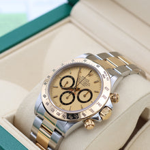 Załaduj obraz do przeglądarki galerii, Rolex Daytona ref. 16523 Steel and Gold Champagne Dial Oyster Bracelet - Full Set