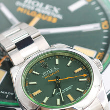 Carica l'immagine nel visualizzatore di Gallery, Rolex Milgauss 116400GV with Card - Black/Green Glass - Full Set