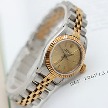 Charger l'image dans la galerie, Rolex Oyster Perpetual Lady 67193 - Champagne Dial - Jubilee - Full Set
