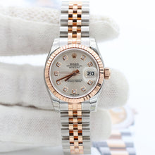 Charger l'image dans la galerie, Rolex Lady Datejust ref. 179171 Silver Diamonds - Full set