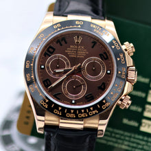 Load image into Gallery viewer, Rolex Daytona ref. 116515 Chocolate Arabic dial Rubber-B strap - Full Set