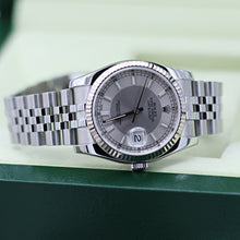 Cargar imagen en el visor de la galería, Rolex Datejust ref. 116234 Tuxedo (Silver/Grey) Dial - Jubilee - Full Set