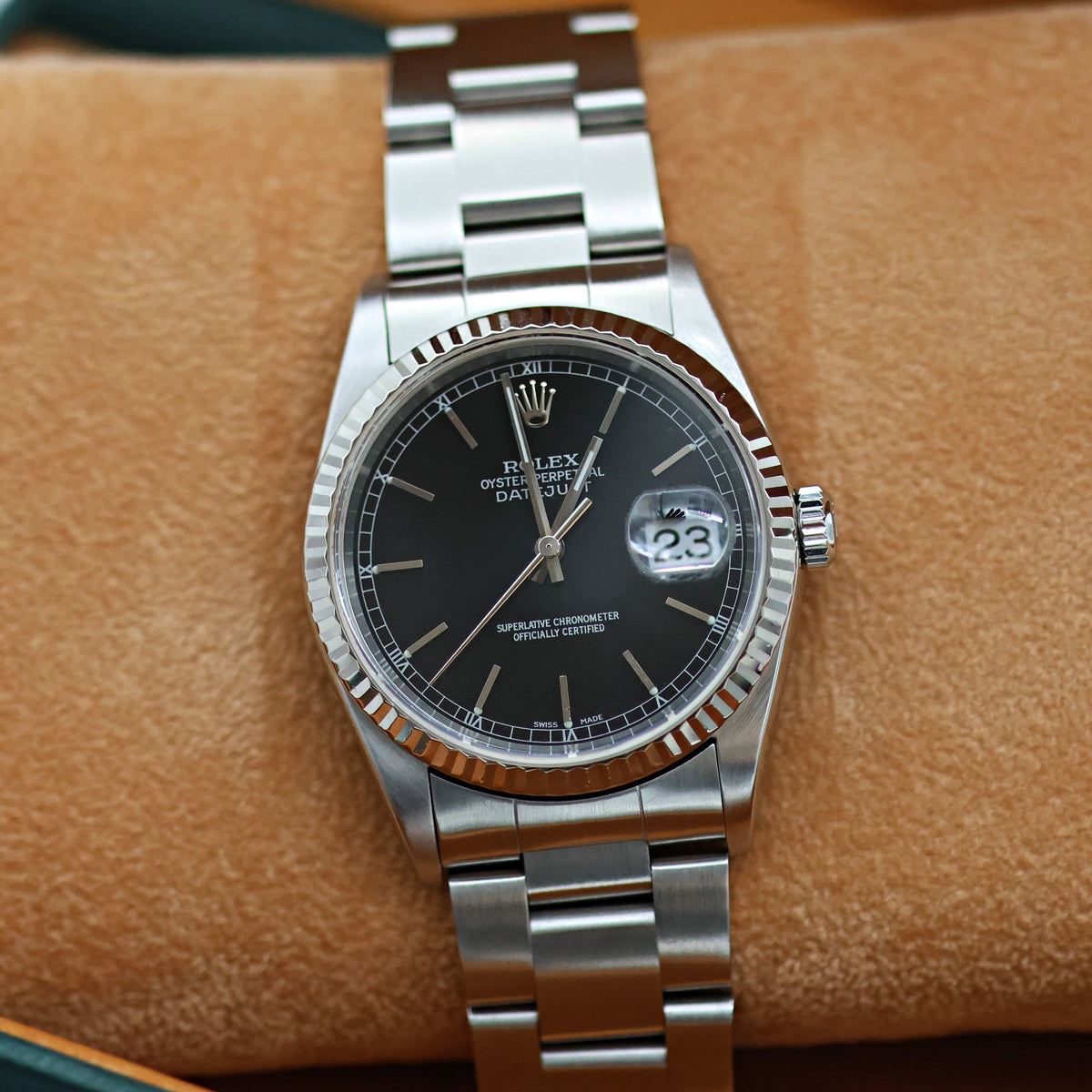 Buy Online Rolex Datejust 16234 with Black Circle Dial – Debonar
