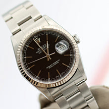 Carica l'immagine nel visualizzatore di Gallery, ON SALE: Rolex Datejust 36 ref. 16234 Black (Circle) Dial - Oyster Bracelet