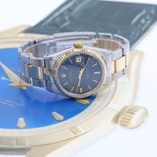 Charger l'image dans la galerie, Rolex Datejust ref. 1601 Steel/Gold Bezel - Blue Dial - Oyster bracelet