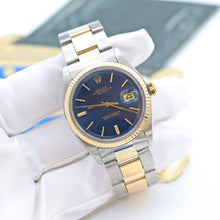 Charger l'image dans la galerie, Rolex Datejust ref. 1601 Steel/Gold Bezel - Blue Dial - Oyster bracelet
