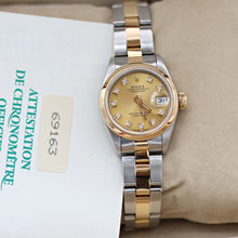 Load image into Gallery viewer, Rolex Datejust Lady ref. 69163 - Oyster Bracelet - Champagne Diamonds Dial - Full Set