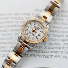 Bild in Galerie-Viewer laden, Rolex Datejust Lady Ref. 69173 Stahl/Gold - weiße kleine römische Indizes Zifferblatt - Austernarmband
