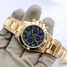 Carica l'immagine nel visualizzatore di Gallery, Rolex Daytona ref. 116528 - 18K Yellow Gold Blue Racing dial - Full Set
