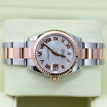 Bild in Galerie-Viewer laden, Rolex Datejust 31 ref. 178271 Silver Roman MOP Dial - Oyster - Full Set